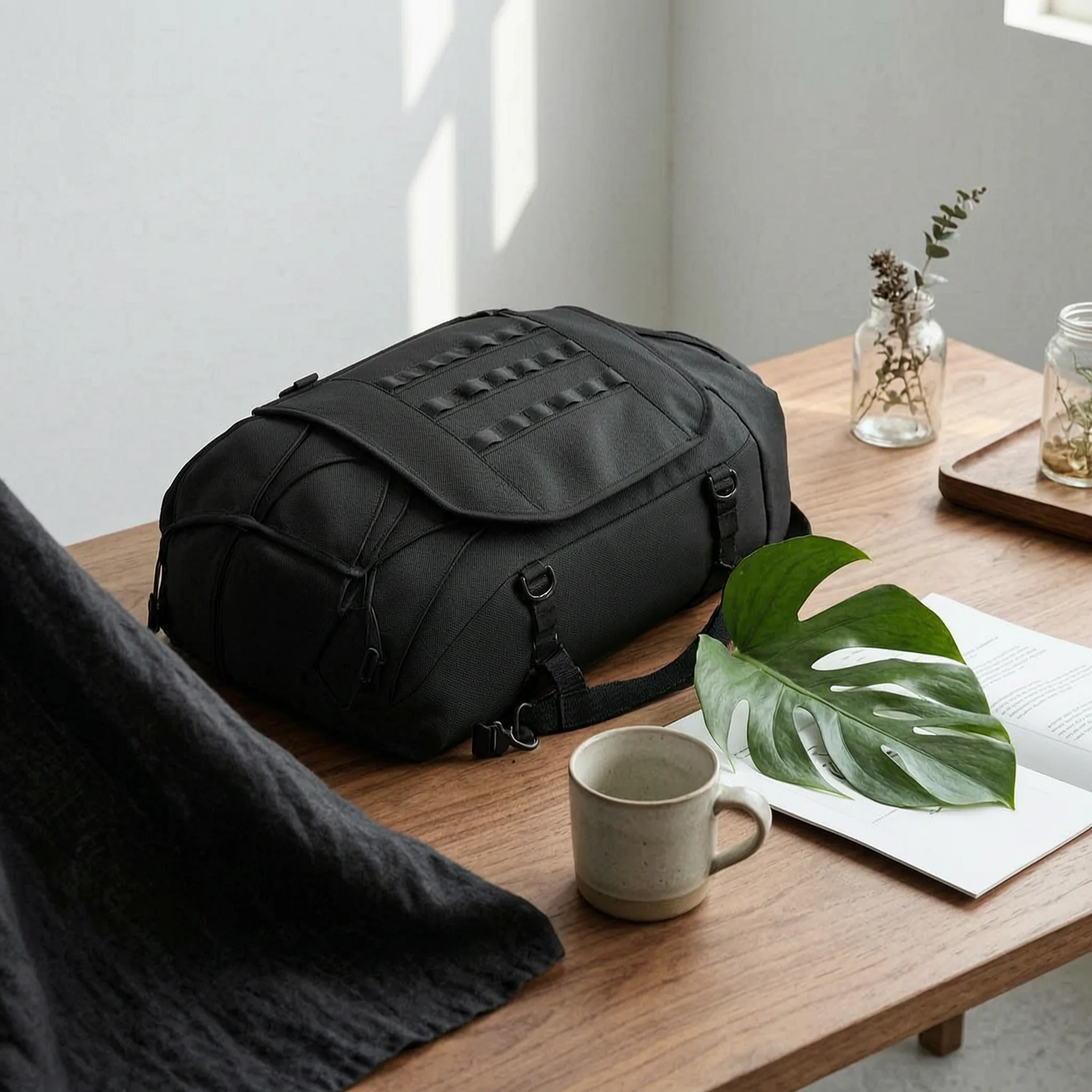 Motorcycle Tail Bag with Straps Structured Motorcycle Rear Seat Bag Tear-Resistant Easy to Install for Touring Riders