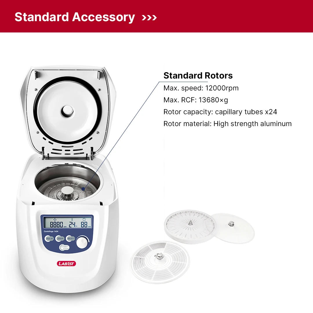 Lab1st Hematocrit Centrifuge 12000rpm Lab Centrifuge for Micro Solution Separations