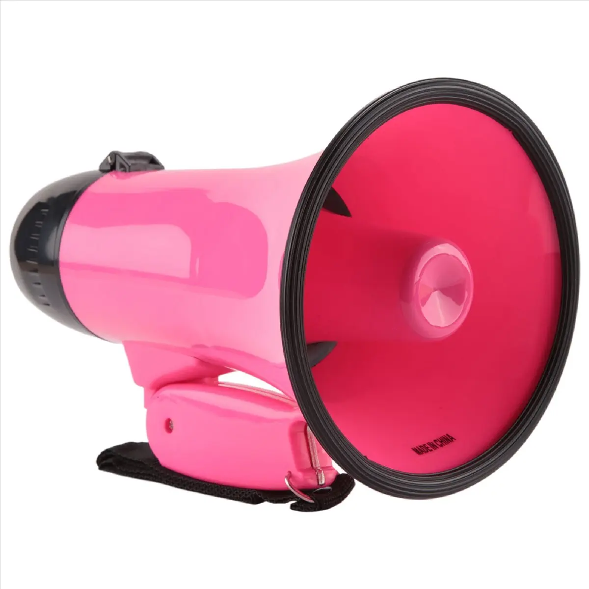 morning 25 Watt Compact Megaphone Speaker PA Bullhorn - with Built-in Siren, Voice Recorder, Bottle Opener,Pink
