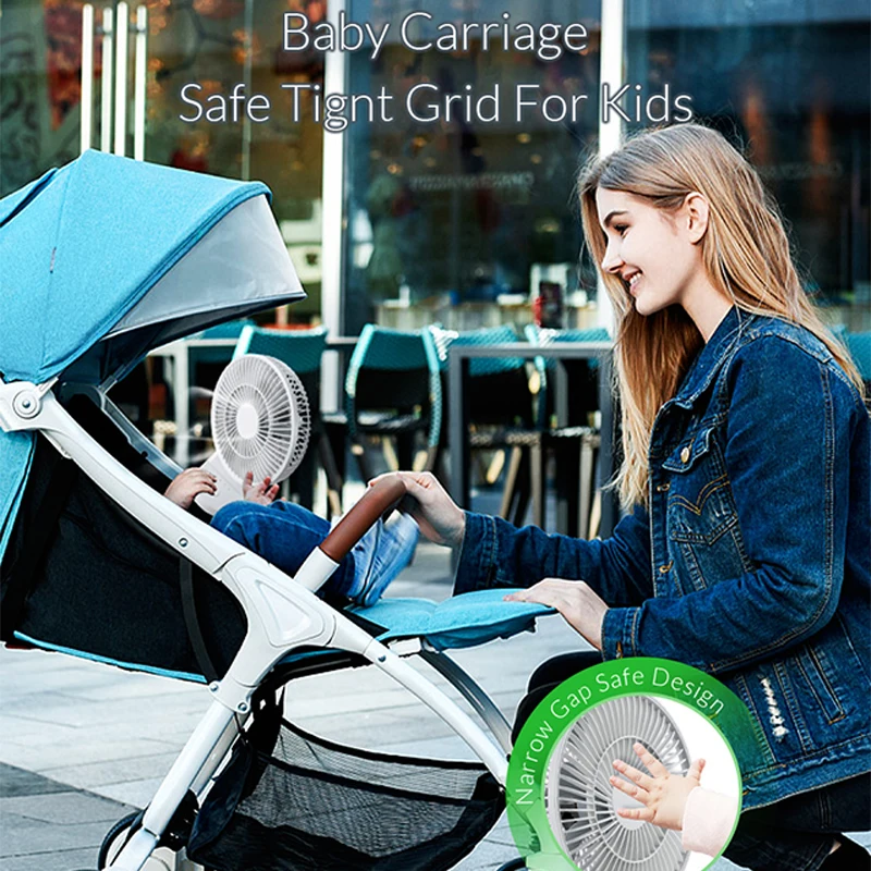 Xiaomi Youpin Clip Lazy Fan tragbare 4-Gang-Silent-Mini-Kühltisch Lüfter 1800mah Sommer Student elektrische drahtlose Kinderwagen Lüfter