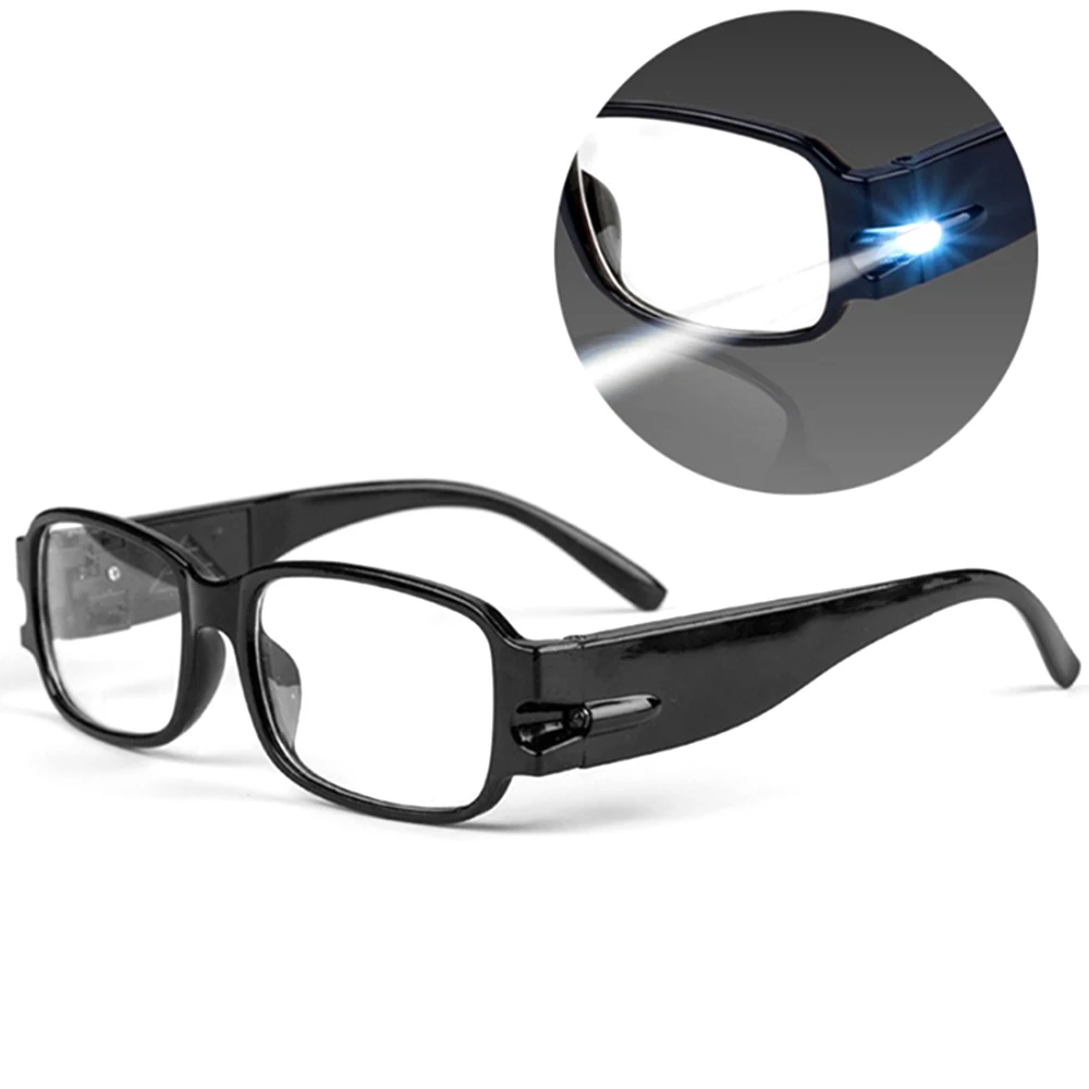 Multi pevnost čtení brýle LED muž žena unisex dioptrické brýle brýlové diopter lupa lehký nahoře noc presbyopický brýle