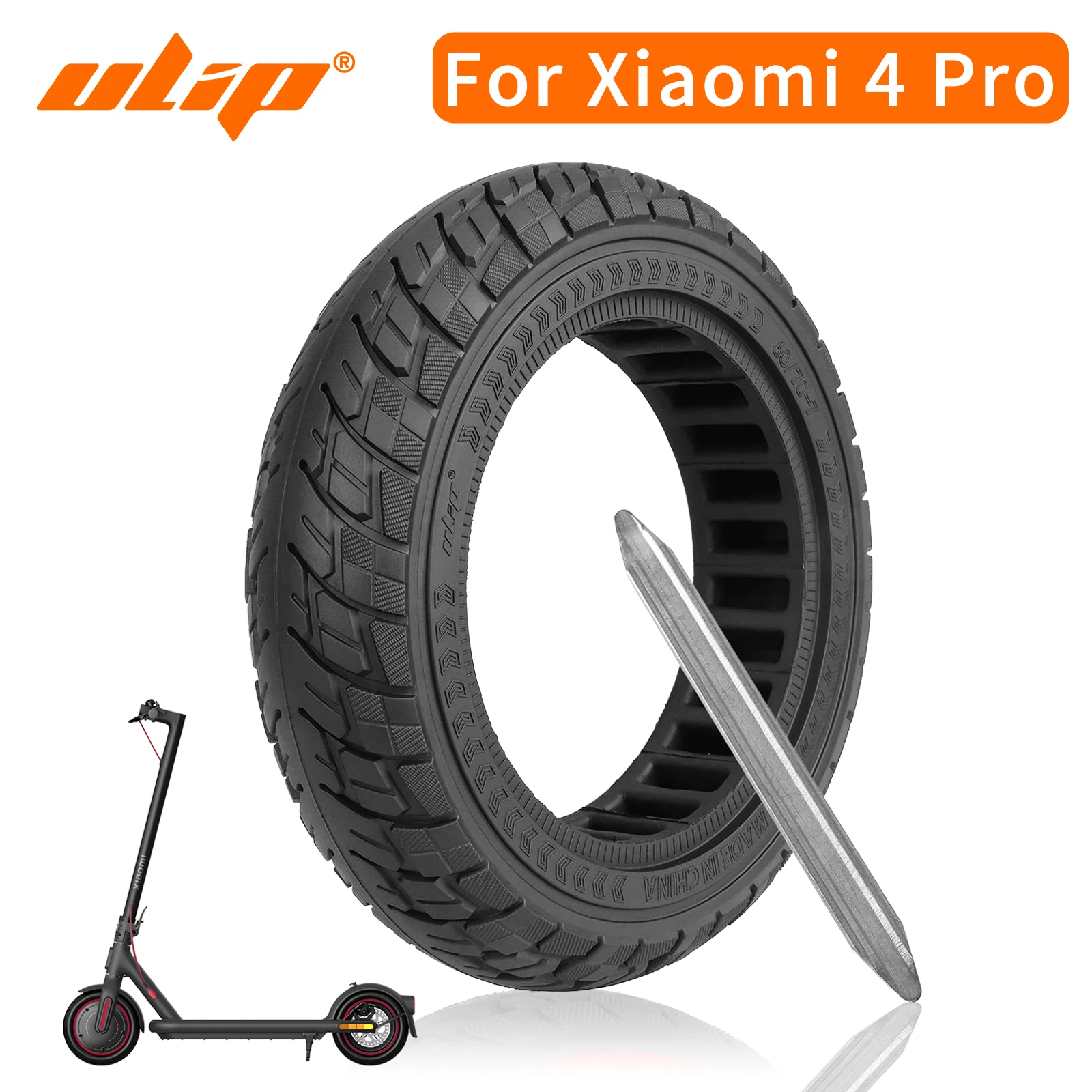 

Ulip 60/70-7.0 Off Road Solid Tire 10 Inch Thickened Explosion-proof Tubeless Tire For Xiaomi Electric Scooter 4 Pro Rubber Tyre