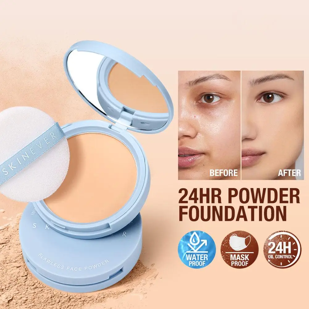 Gesichts puder mattes Finish Make-up Puder Concealer natürliches Öl aufhellen Kuchen Puder Kontrolle schweiß festes Make-up dauerhafte Wasser o4g0