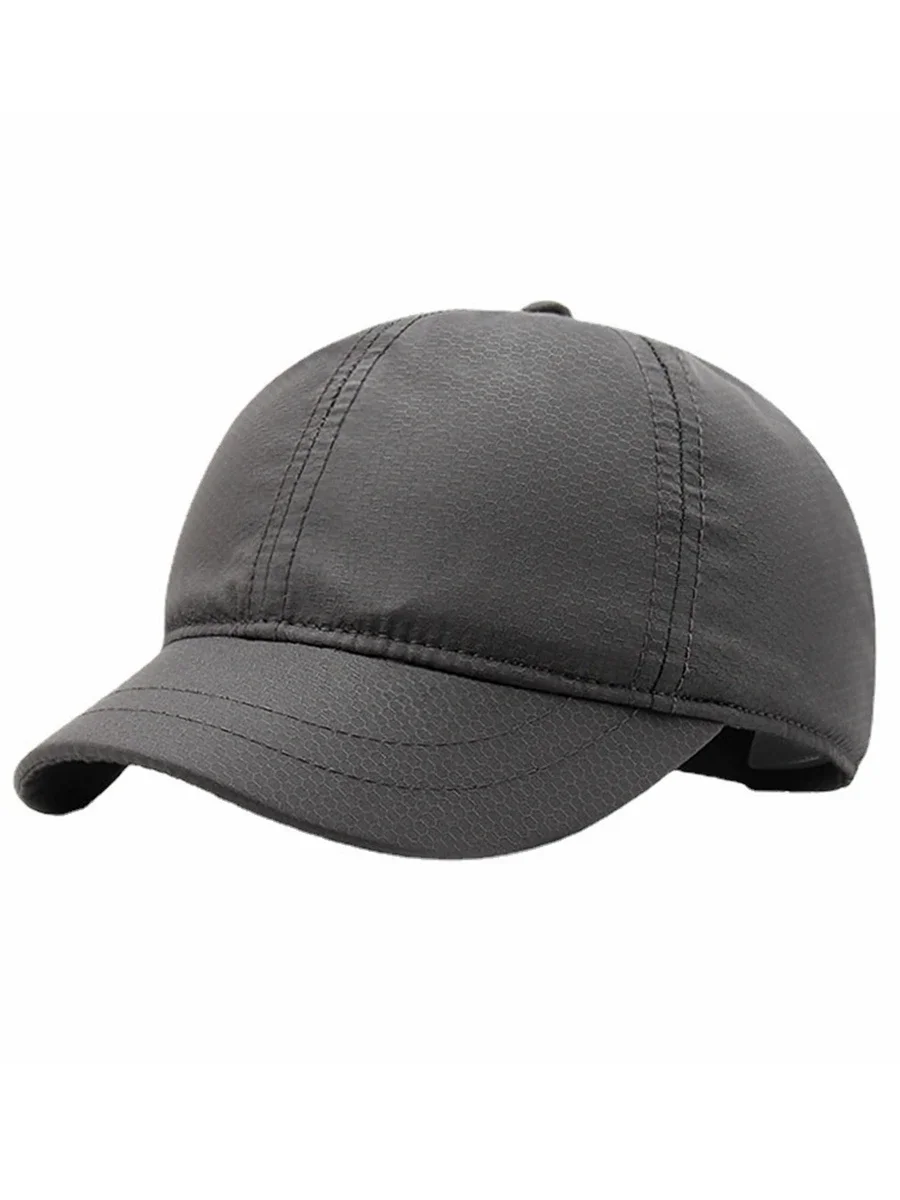 Male Summer Thin Polyester Short Brim Baseball Caps Men and Women Outdoors Casual Big Size Sun Hat 55-62cm 5 Colors