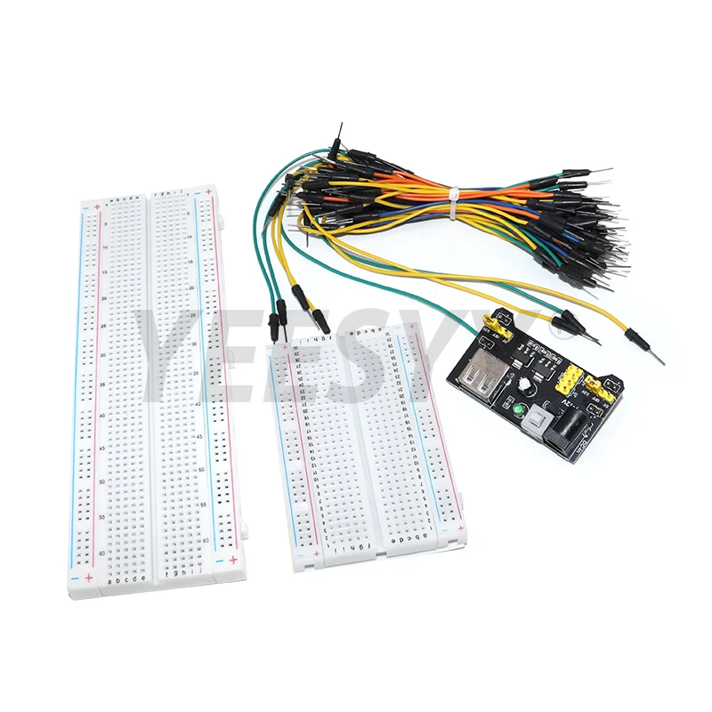 Breadboard 400 830 MB-102 MB102 Point 65 Jumper Wires Solderless PCB Bread Board Test Develop DIY Power Module