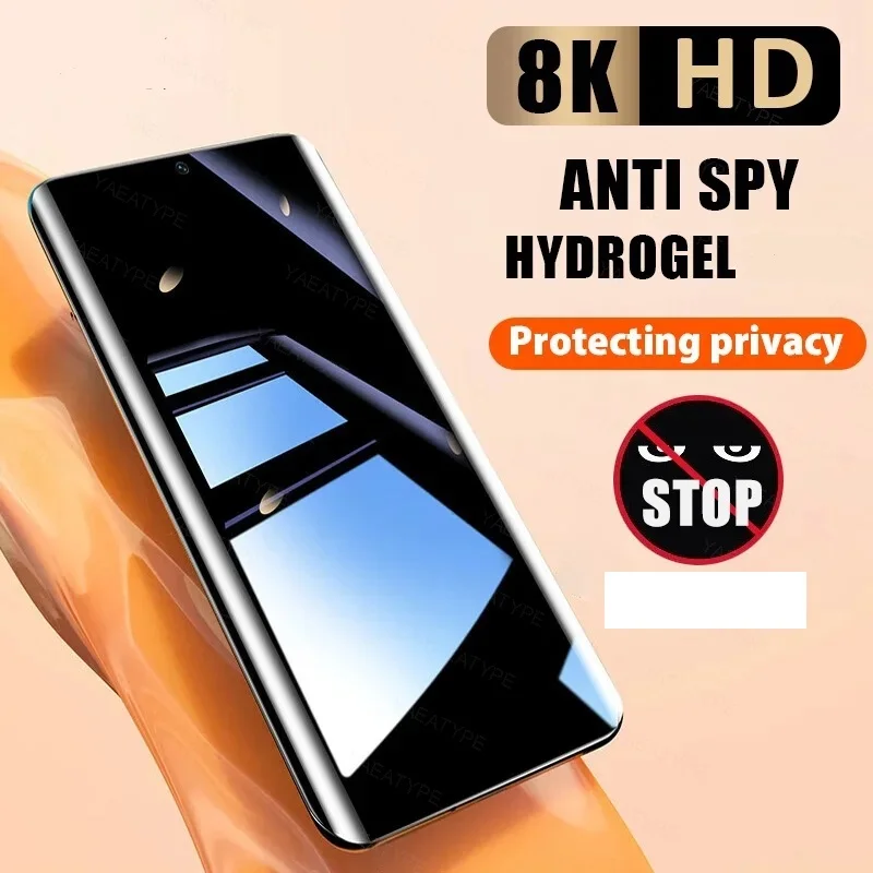 Privacy Hydrogel Film For Samsung A40S Xcover 5 J7 2015 S8 S4 Active S20 M01 Core J2 Core 2020 Anti-Spy Screen Protectors