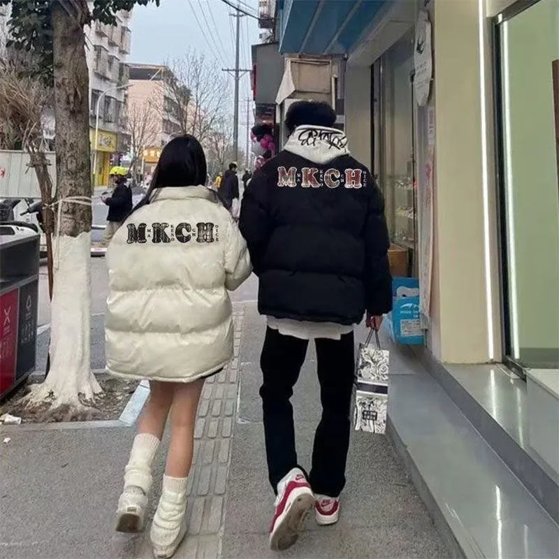 

Легкая хлопковая куртка с воротником-стойкой Thiened, мужская осенне-зимняя уличная одежда, американская модная свободная теплая верхняя одежда