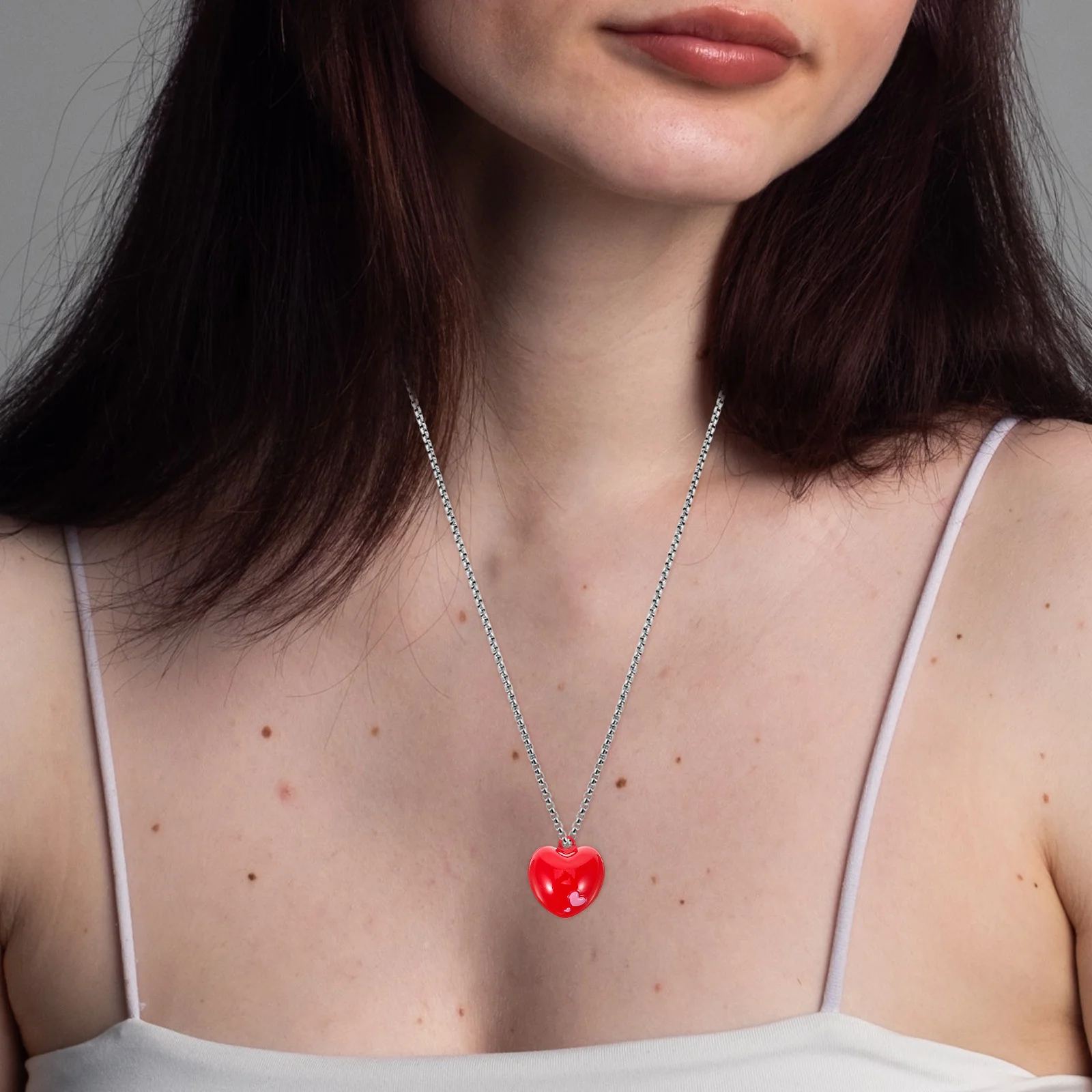 

6Pcs Red Heart Bell Charms Copper DIY Jewelry Pendants Accessories Unique Gift Decoration for Necklace Phone Charm Jewelry DIY