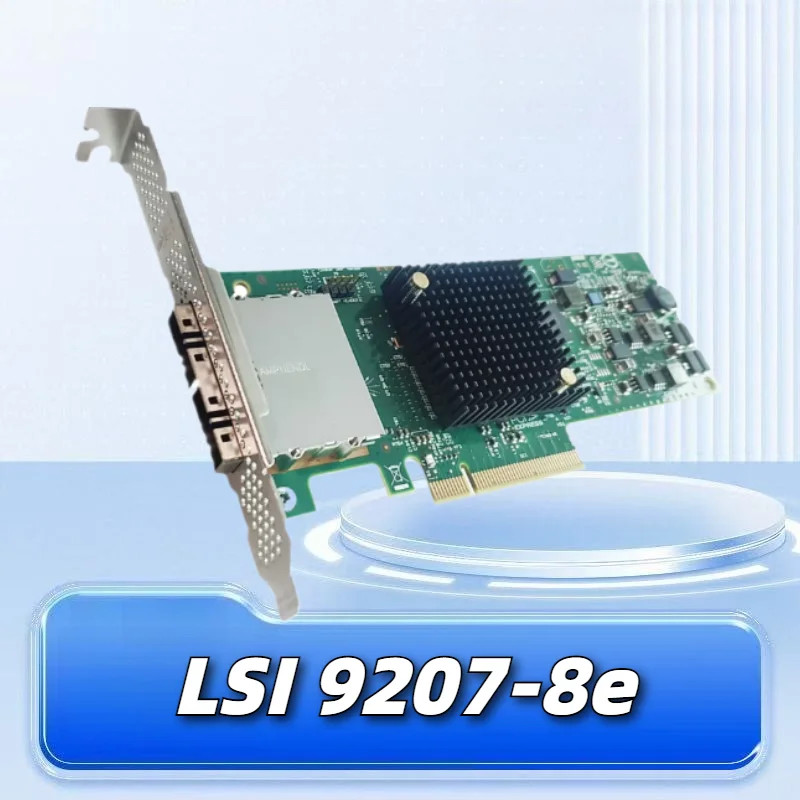 9207-8e 8-Port 6Gbps External SAS HBA Controller PCIe 3.0 x8 SFF-8088 for JBOD Storage