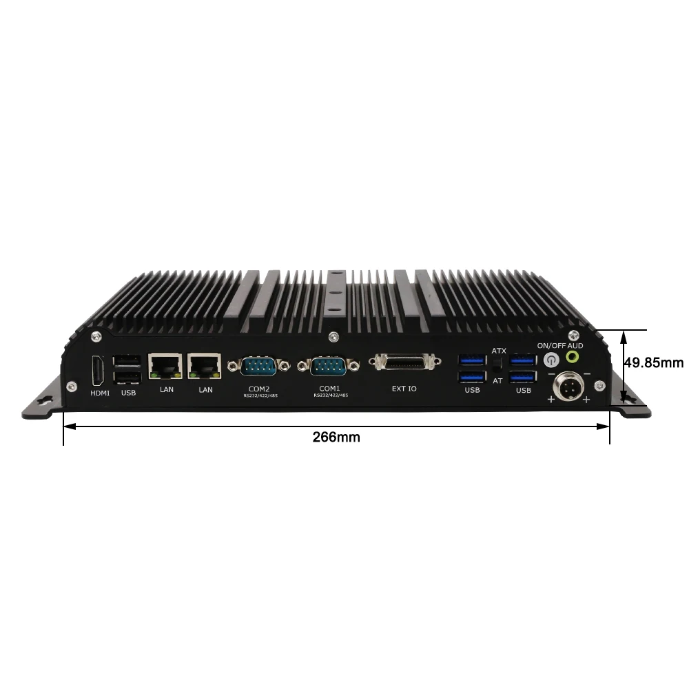 Dual 2.5G Lan Fanless Industrial Mini Computer Core i5 8260U i7 8565U i5 10210U i7 10610U 6xRs232 COM Expandable Embedded Box PC