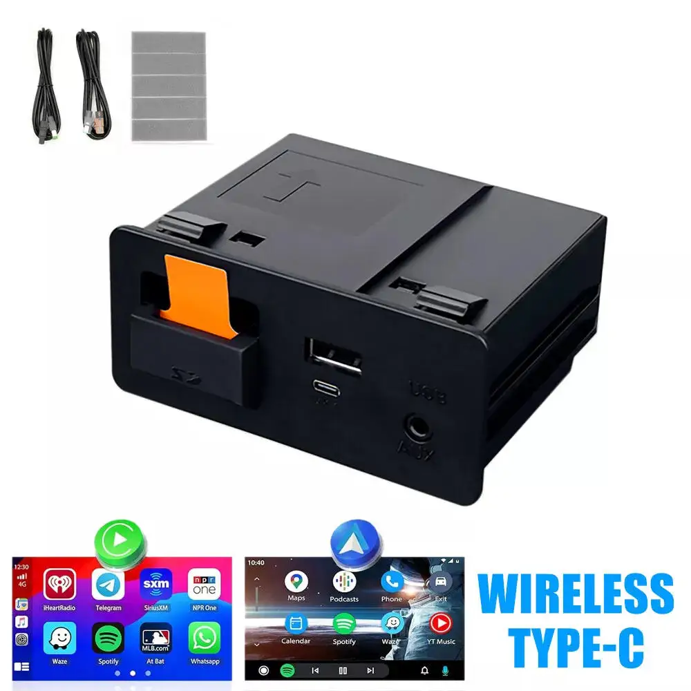 Wireless Type-c Fast Charging CarPlay & Android Auto Adapter UBS Hub Retrofit Kit for Mazda 2 3 6 CX3 CX5 CX8 CX9 MX5 FIAT 124