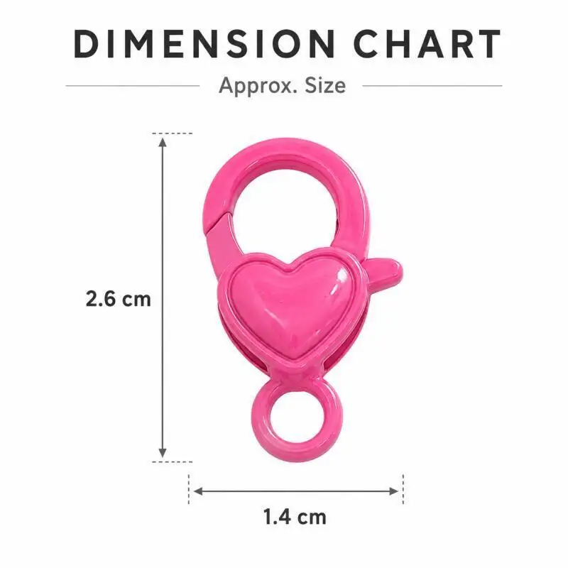 100/50/30/20/10 Stück Karabinerverschluss Bunte Schlüsselanhänger Halsketten Armbänder Ketten DIY Schmuckherstellung Zubehör Komponenten – Detail 2