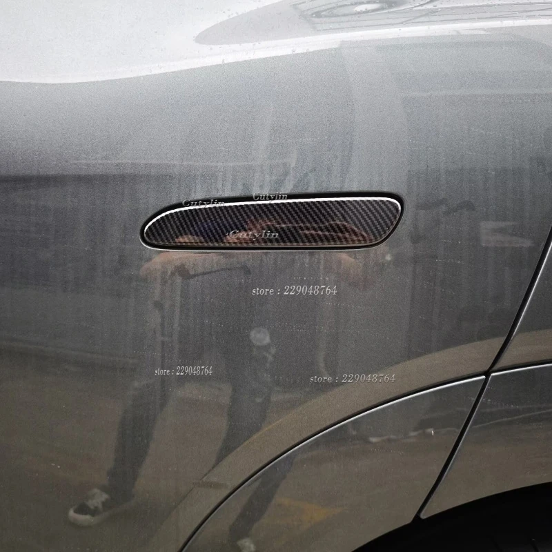 

For BYD Tang L 2025 2026 ABS Carbon Fiber Side Door Handle Decoration Protector Cover Trim Car Sticker Accessories