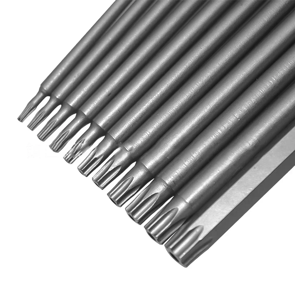 Punta de destornillador Torx magnética con orificio, vástago hexagonal de 1/4 pulgadas para taladro eléctrico, T6-T40 de broca extendida de flor de