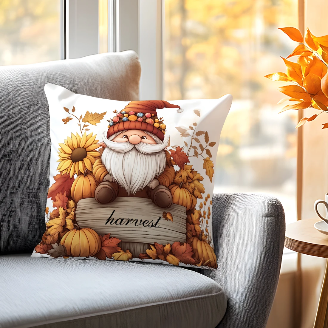 

Thanksgiving theme Cushions Pillowcase Polyester Cushion Cover Throw Pillow Sofa Decoration Pillowcover Home Decor
