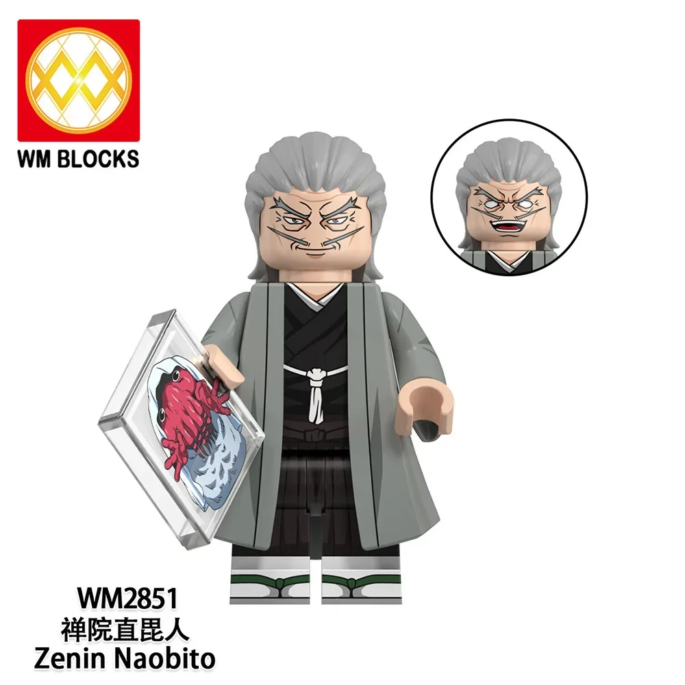 Cartoon Anime Jujutsu Kaisen Gojo Satoru Itadori Yuji Fushiguro Megumi Okkostu Yuta Bausteine Mini-Figuren Kinderspielzeug Schreibtisch-Deko – Detail 2