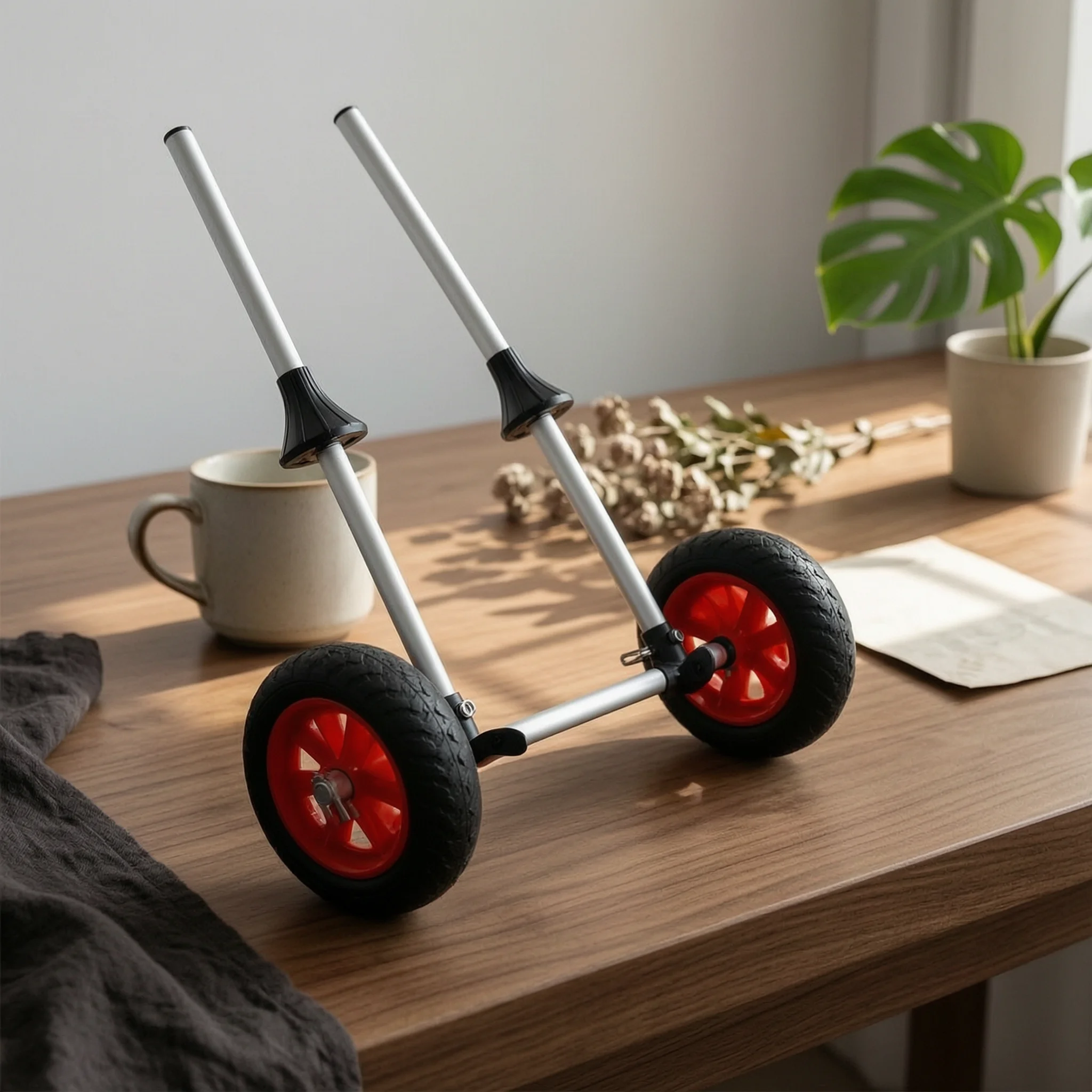 カヤックトロリー-ビーチカヤックキャリア-車輪付きパドルクラフトカート-ヘビーデューティードーリー-カヤック愛好家向け-コンパクトサイズ-海岸線、湖用