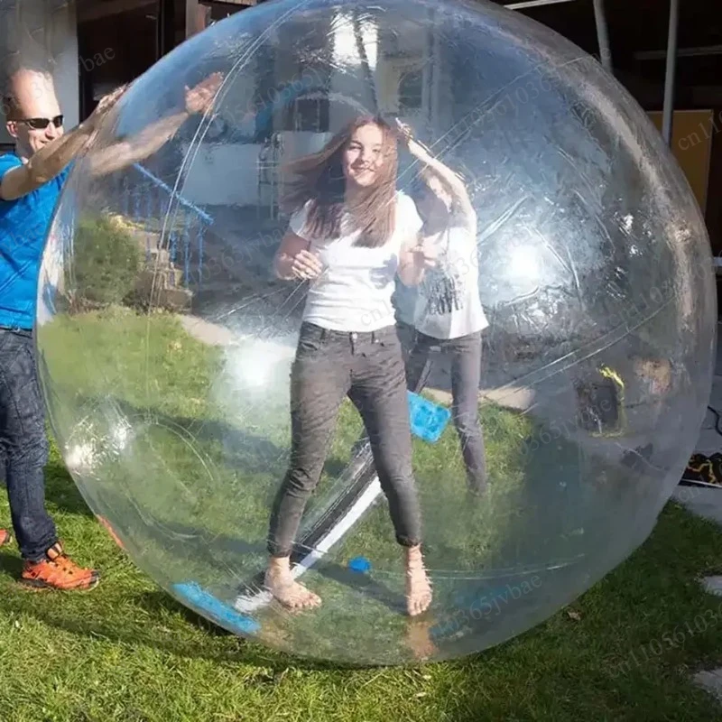 Two Meters Transparent Inflatable Walking Ball, 0.8mm Thickened PVC Material, Good Wear Resistance and Airtightness