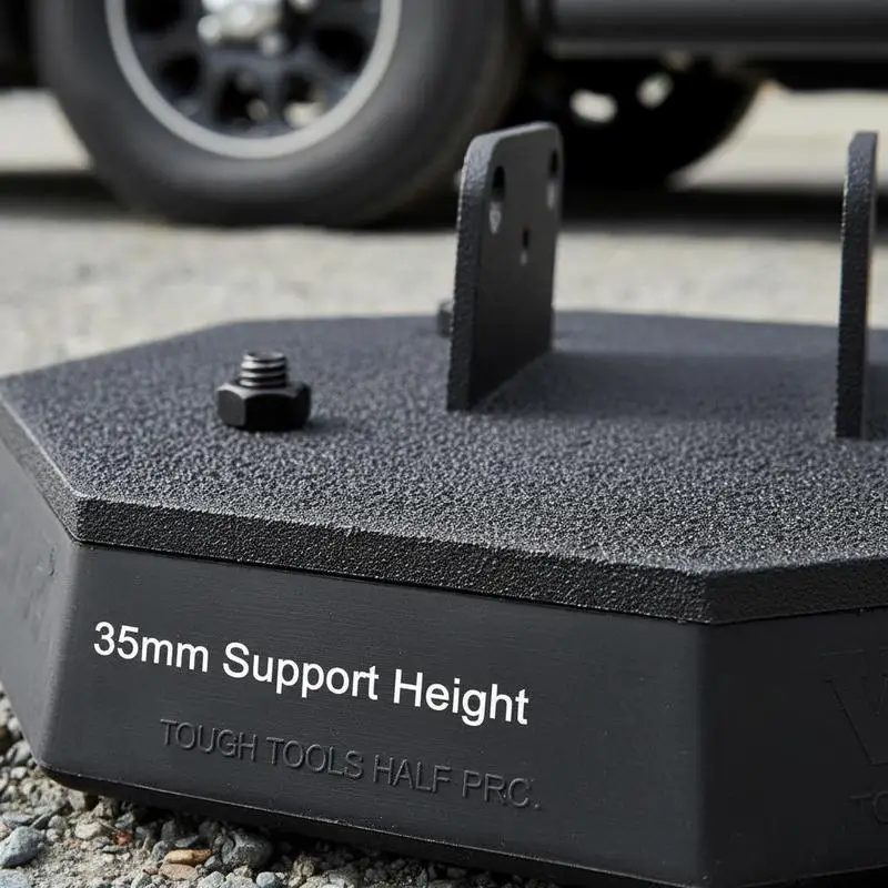 RV Stabilizer Blocks 4-Pack Rubber Camper Leveling Mats 5000 lbs Capacity For Scissor Jack Feet 5th Wheels Motorhomes Large Surface Area Heavy Duty Support Standard Fit Accessory view 6