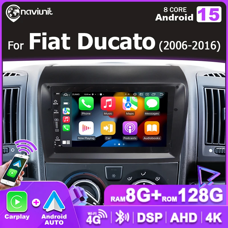 Brezžični Carplay avtoradio za Fiat Ducato s 7" zaslonom