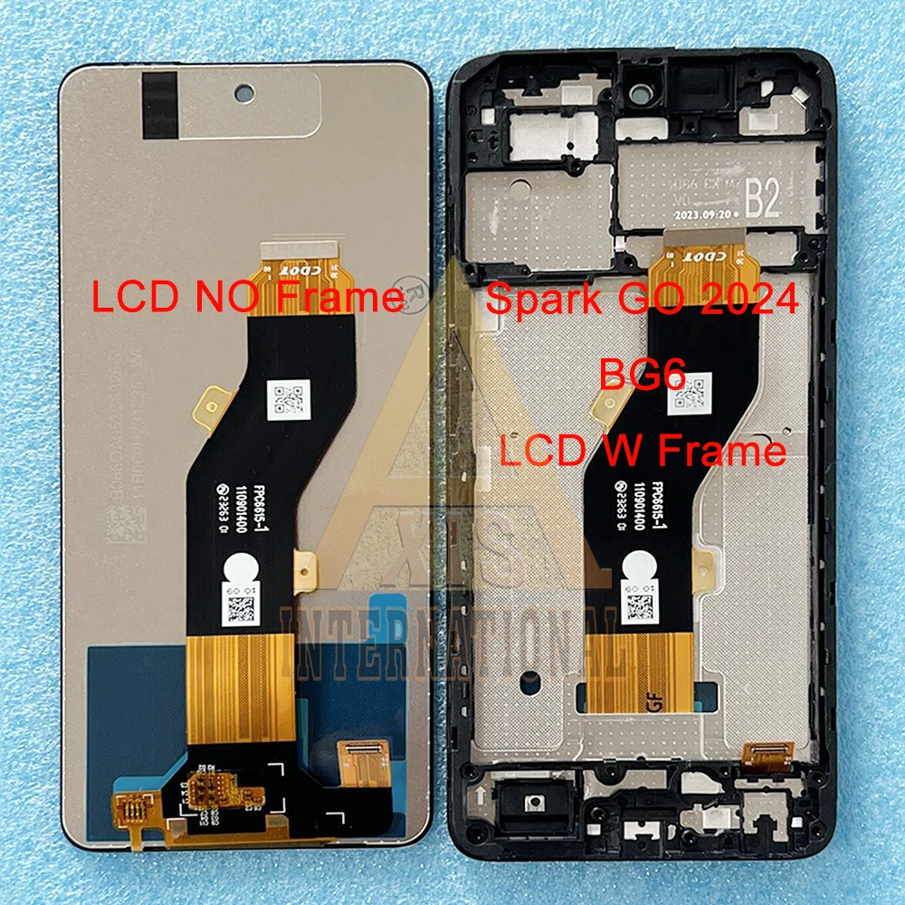 

Original 6.6'' For Infinix Tecno Spark Go 2024 BG6 LCD Display Screen Touch Panel Digitizer For Tecno Spark Go 2024 LCD Frame