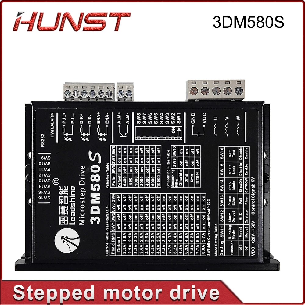 Imagem -02 - Leadshine Stepper Driver para Máquina de Gravura Cnc Phase Stepping Motor 3dm580s Nema 23 34 57 86