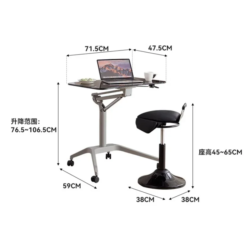 ミニマリストの会議エグゼクティブデスク、高さ調整オーガナイザー、PCベッドサイド学習テーブル、安い学生の執筆、寝室