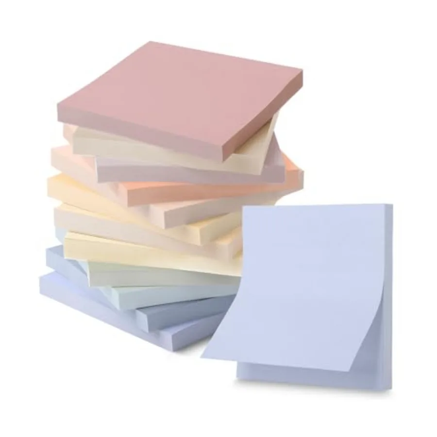 

- Sticky Notes 3"x3" 12 Pads 600 Sheets Soft Vintage Colors Sticky Notes Bulk Self-Stick Note Pads Perfect for Office School Ho