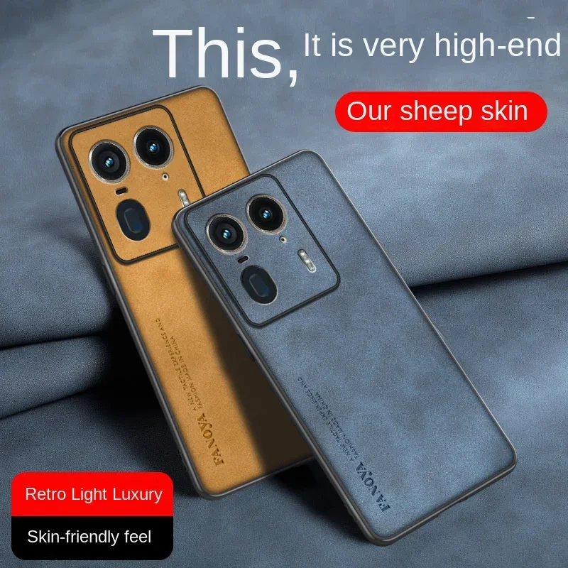 For Moto Edge 50 Ultra Anti-Shock Soft Sheep Skin Leather Camera Protective TPU Case For Moto Edge50 Ultra