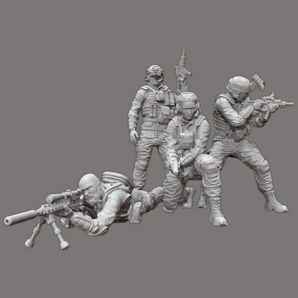 38mm 50mm Resin Soldier model kits figure colorless and self-assembled 3D Printing  TD-6759/3D