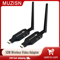 50M Wireless Transmission Video Transmitter and Receiver HDMI-Compatible Extender Display Adapter Cable Screen Mirror for Camera