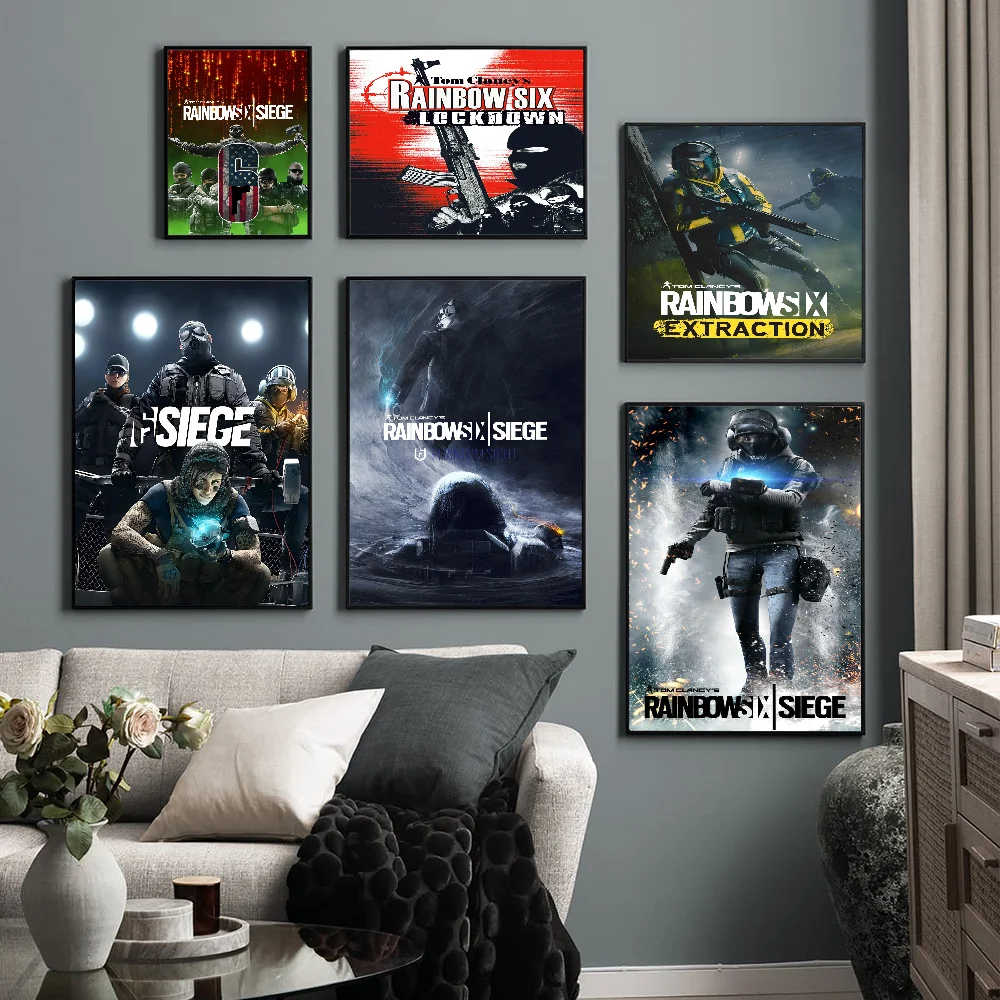 Game Siege-R-Rainbow-S-Six R6 Good Quality Prints And Posters Waterproof Paper Sticker Coffee House Bar Posters Wall Stickers