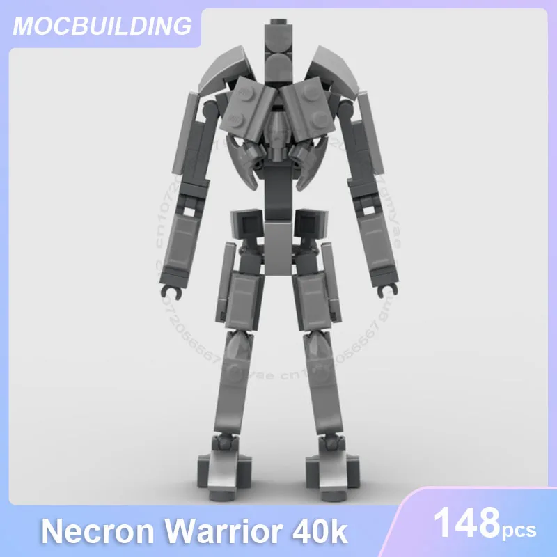 Guerreiro Necron 40K Modelo MOC Blocos de Construção, DIY Montar Tijolos, Coleção Criativa Educacional, Espaço Display Brinquedos, Presentes, 148 Unidades