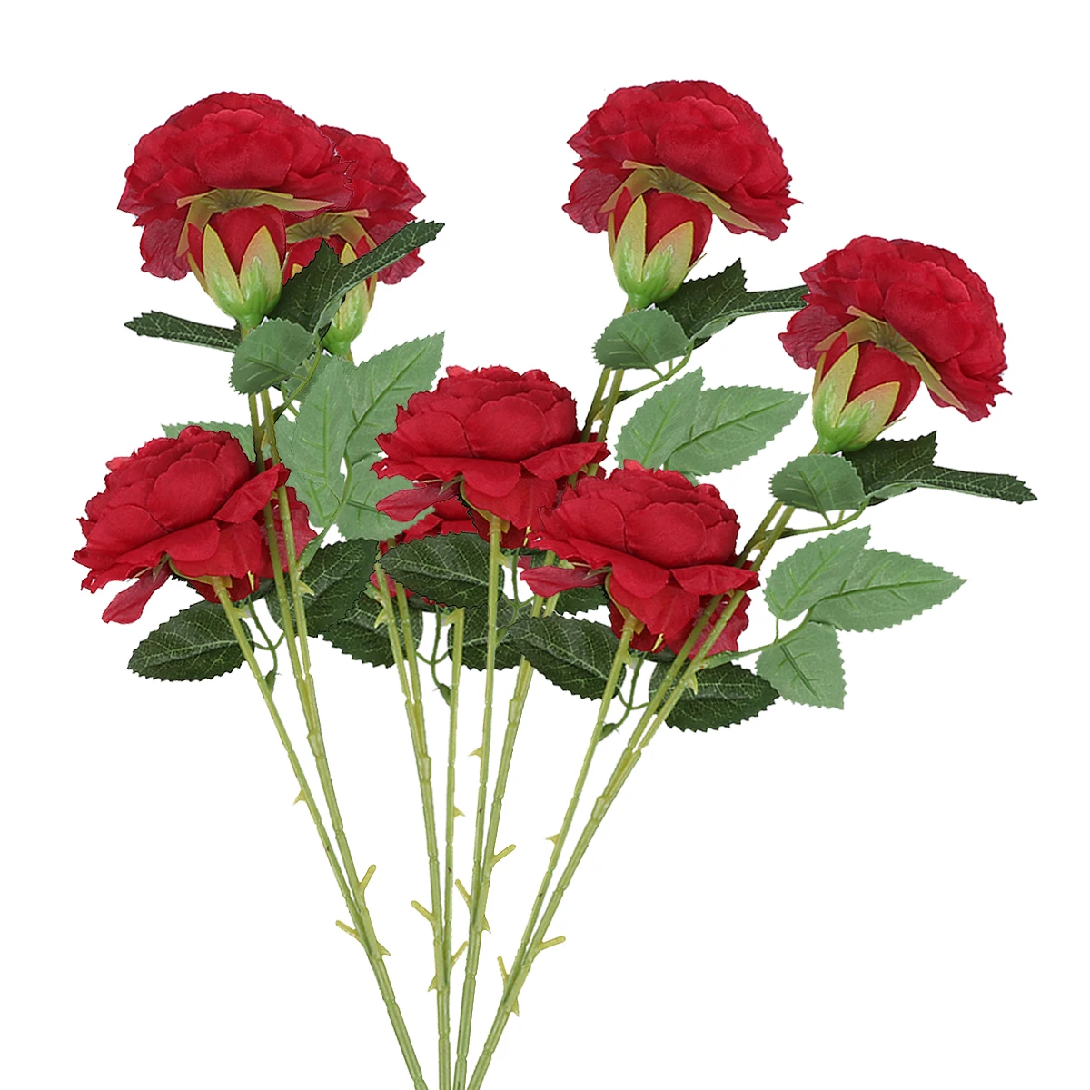 

3 Head Faux Rose Red Simulation Peony Artificial Plants Indoor Decor Fake Flowers Photo Props Flower Arrangement Supplies Bonsai