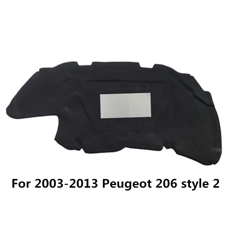 1Lot Fold Package Shipping For 2003-2013 Peugeot 206 Car Hood Engine Heat Sound Insulation Pad Cotton Soundproof Cover Mat