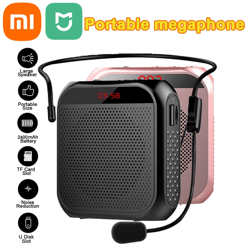 Xiaomi Mijia 5W 2400mAh Voice Amplifier Multifunctional Portable  Voice Speaker with Microphone Display for Teachers Speech