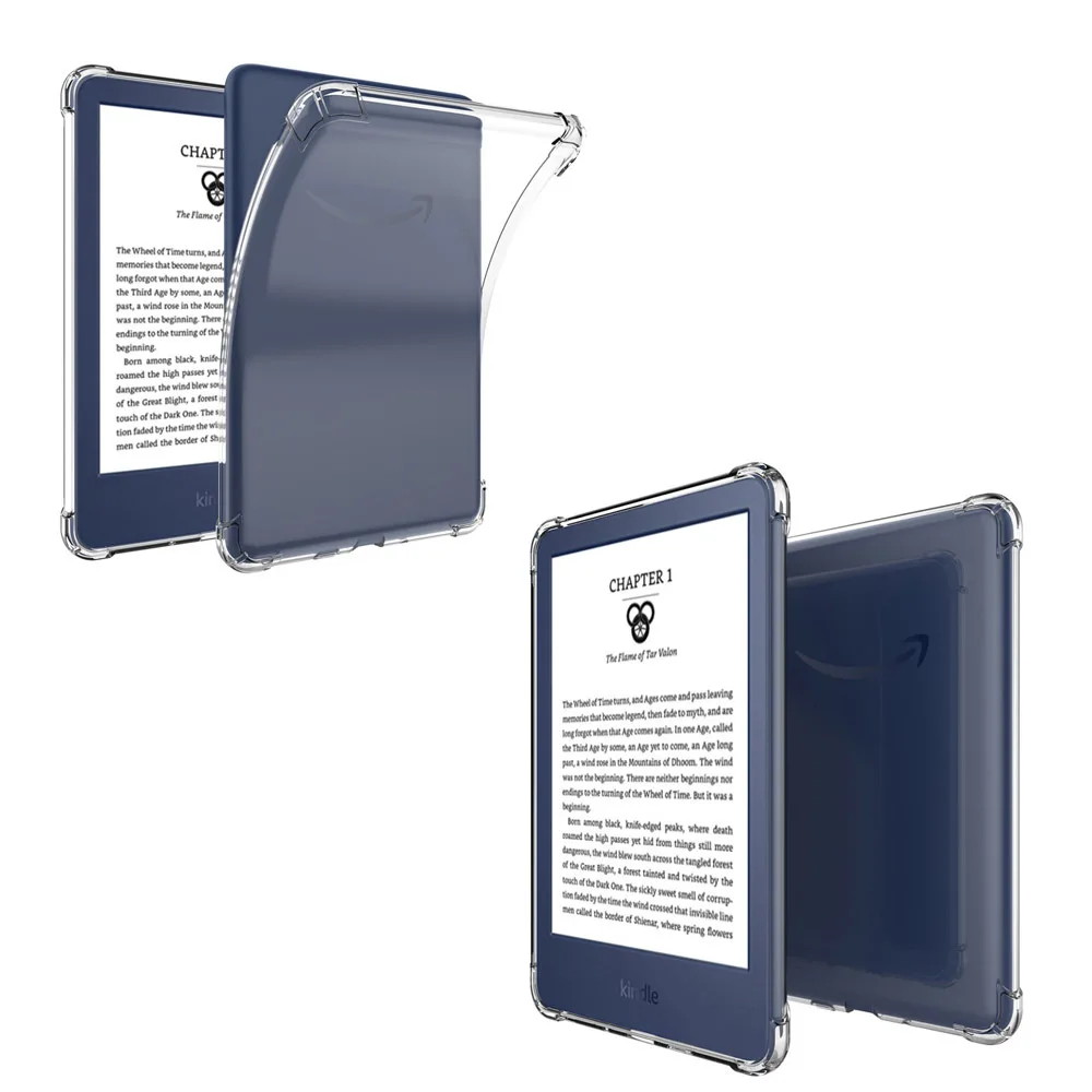 

Case for Kindle 2022/2024/6-inch/K11/K12 e-book protective case, four corner airbags, anti-collision, transparent soft shell