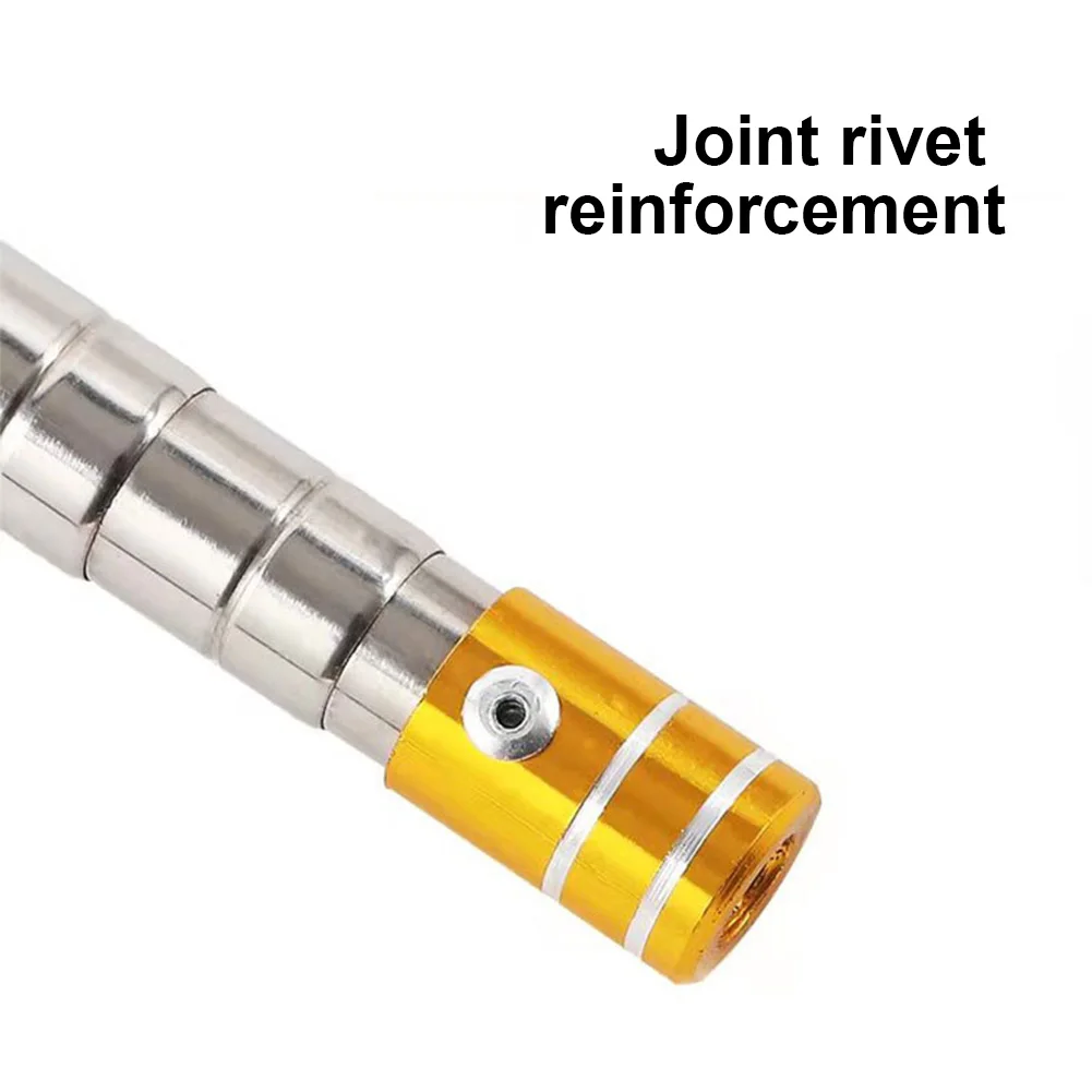 1.5 متر قابل للسحب تلسكوبي شبكة أرضية مقبض الفولاذ المقاوم للصدأ الصيد رود القطب الصيد اكسسوارات للمياه العذبة والمياه المالحة