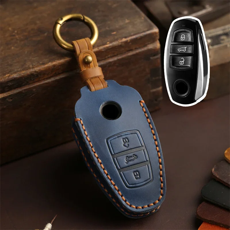 

1pc 3 Button Car Key Case Cover Key Bag For Vw Touareg Car Styling L2032 Keyless Entry Smart Accessories Keychain Car-Styling