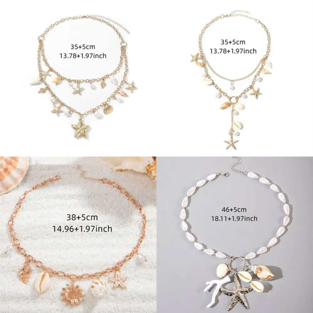 Collar de concha hecho a mano, concha de perla, diseño de tortuga marina, collar bohemio, conjunto de collar de plata de estilo étnico marino