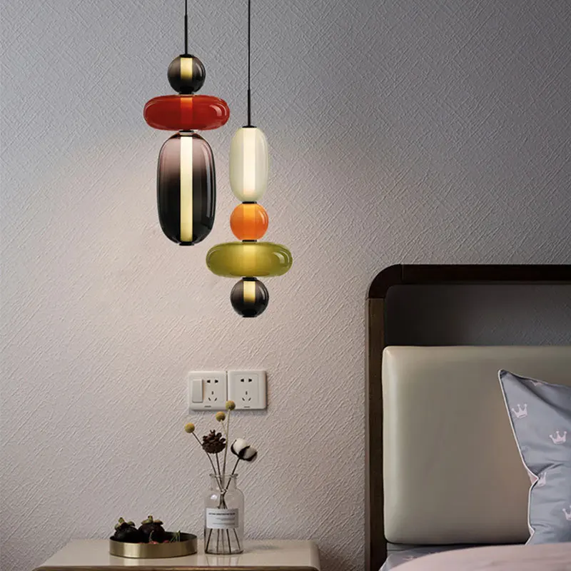 

Color candy chandelier gourd string light luxury cafe leisure club restaurant art glass chandelier