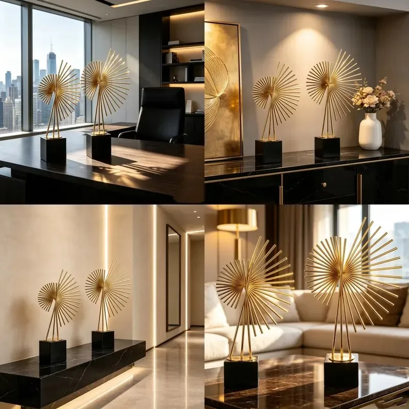 Golden Eagle Wall Ornaments Hanging Metal Sculptures Birds Museum Style Art Works Suitable for Home Study Decoration