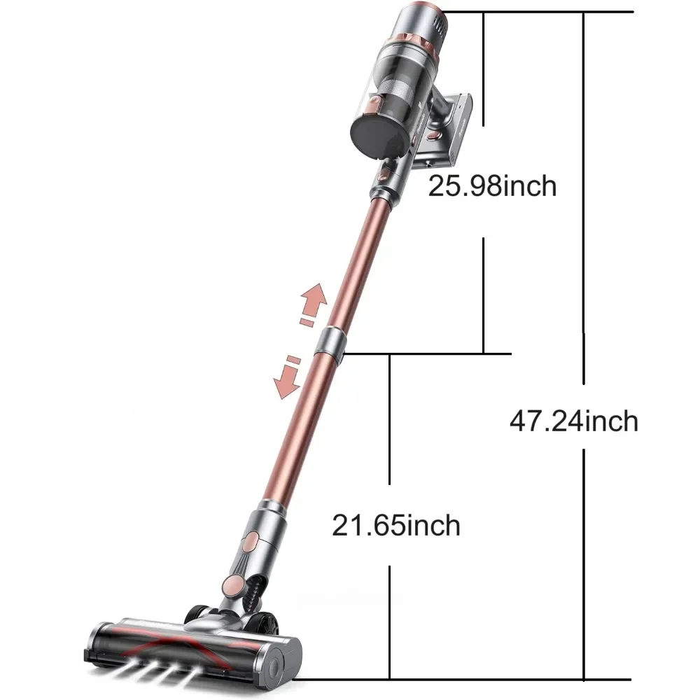 Vacuum Cleaner Cordless, 500W Powerful Suction Stick Vacuums with 60min Runtime Lightweight,  Handheld Vacuums