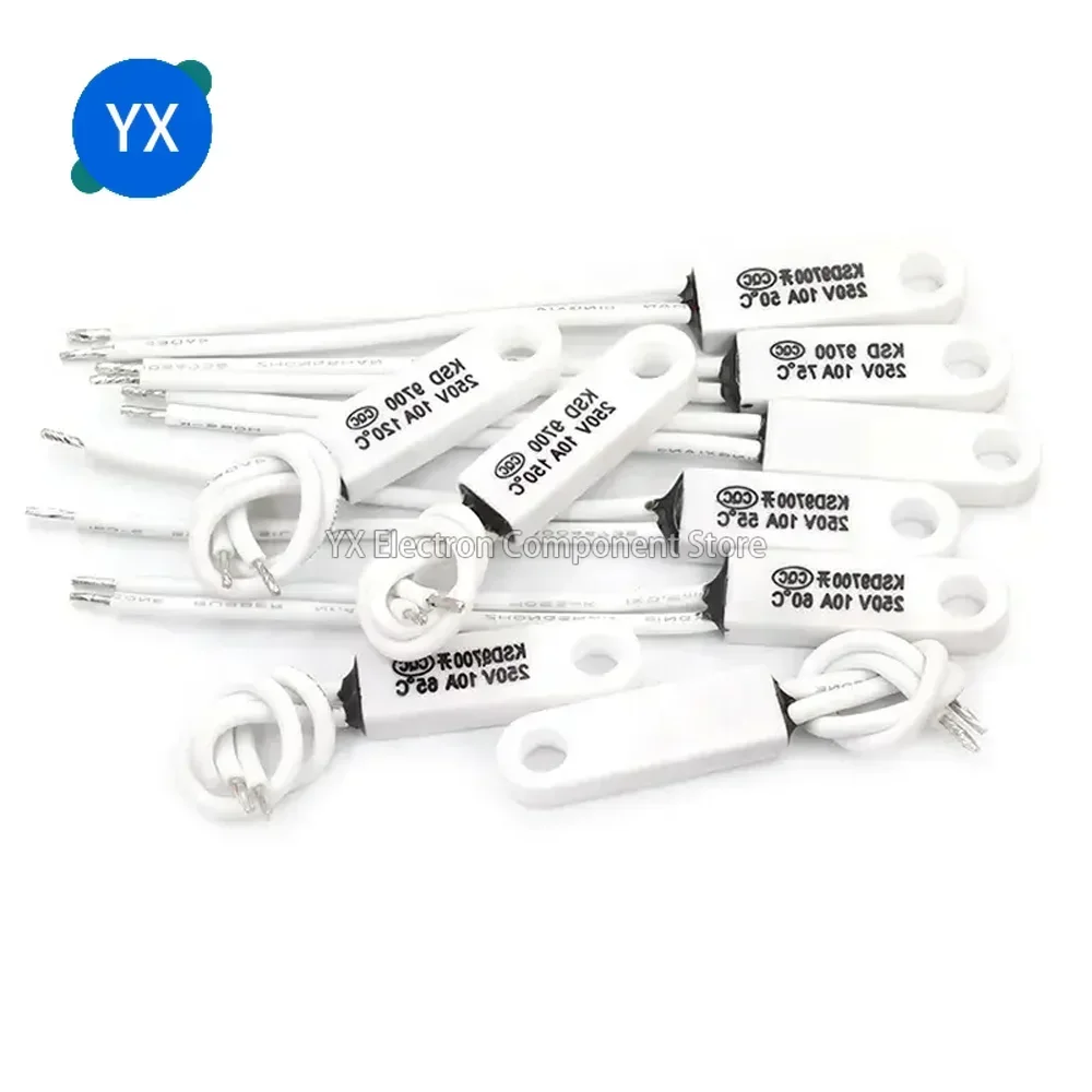 1PCS KSD9700 10A Ceramics Thermistor Temperature Control Switch for 12V/24V DC Voltage Range and Precision Temperature Control