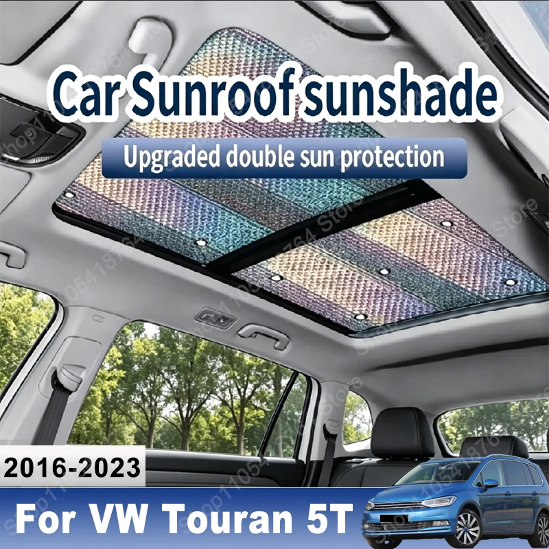 

Sunroof Sunshade Suitable For Volkswagen VW Touran 5T 2016~2023 2022 Car Panoramic Roof Heat Shield Window Sunshade Anti-UV