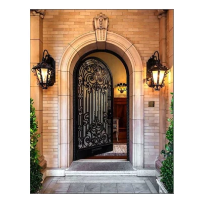 

Superior Quality Luxury Iron Door Entry Door Design Wrought Iron Door