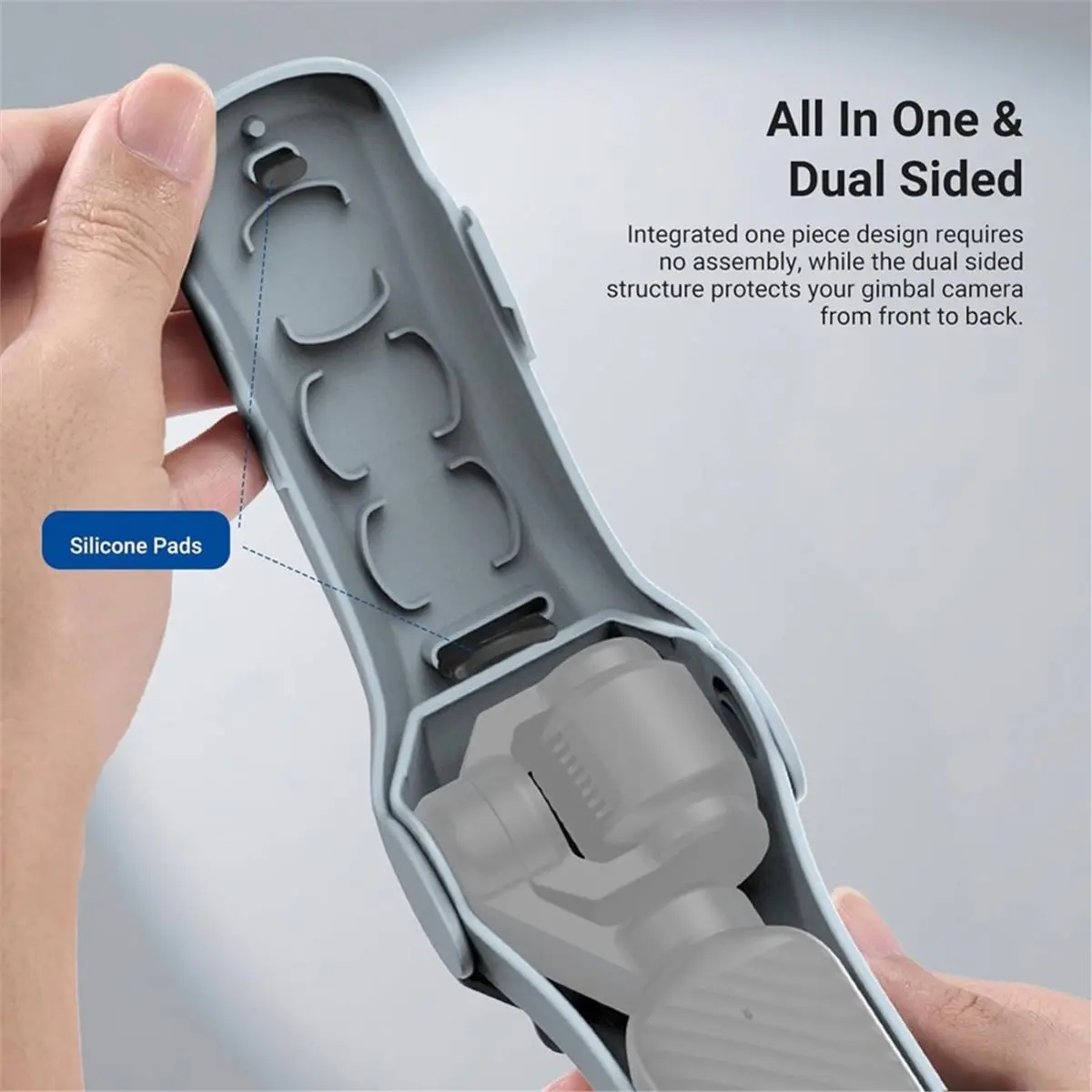 Protective Case for Pocket 4/3 & Xtra , Cover with Filter Slots & Wrist Strap, Portable Gimbal Accessories