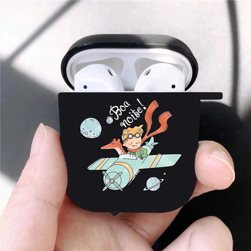 Cute Anime The Little Prince Soft silicone TPU Case For NEW AirPods 1 2 3 Pro 2 Black Wireless Bluetooth Earphone Box Cover