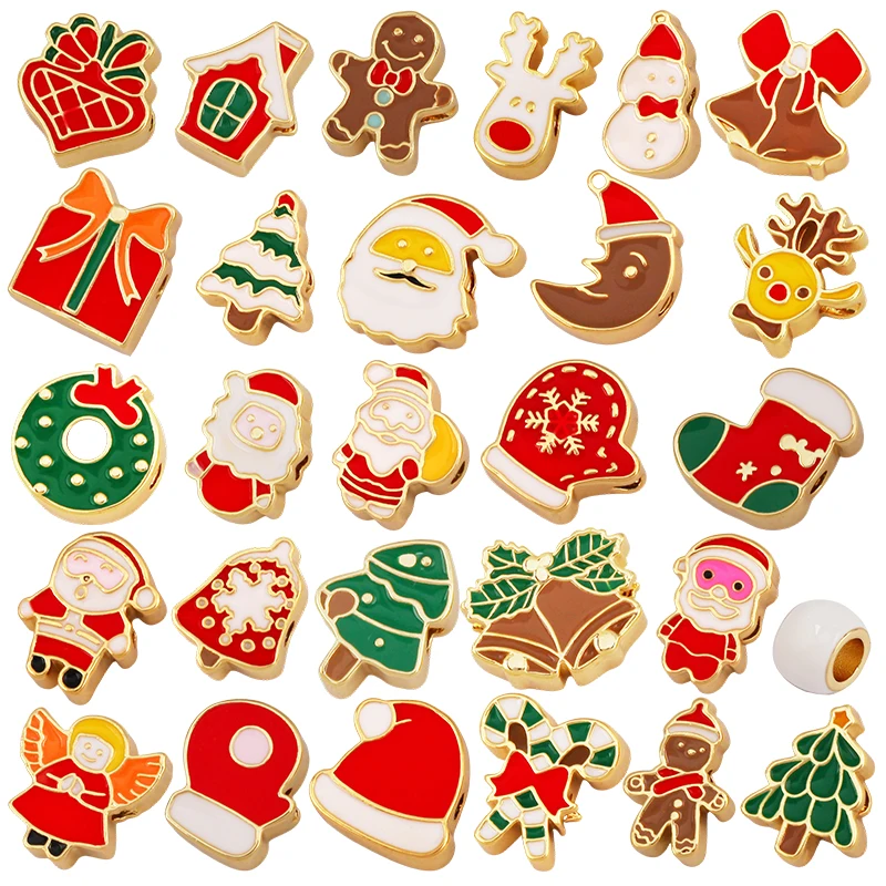 Jewelry Making Gloves - 大きな穴あきビーズ サンタの手袋 靴下 ギフトボックス クリスマスツリー 鹿