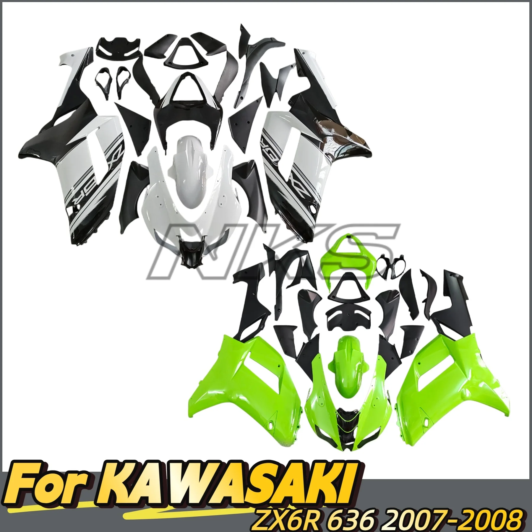 

Motorcycle Fairing Fits For Kawasaki Ninja636 ZX-6R 2007-2008 6R 636 Body Fairing Kit Motorcycle Housing